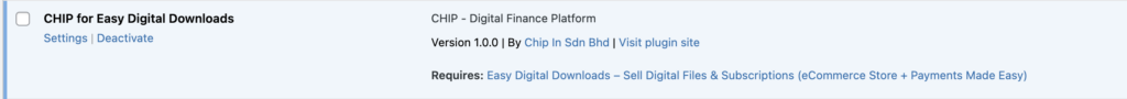 CHIP for Easy Digital Downloads - Collect payments with EDD