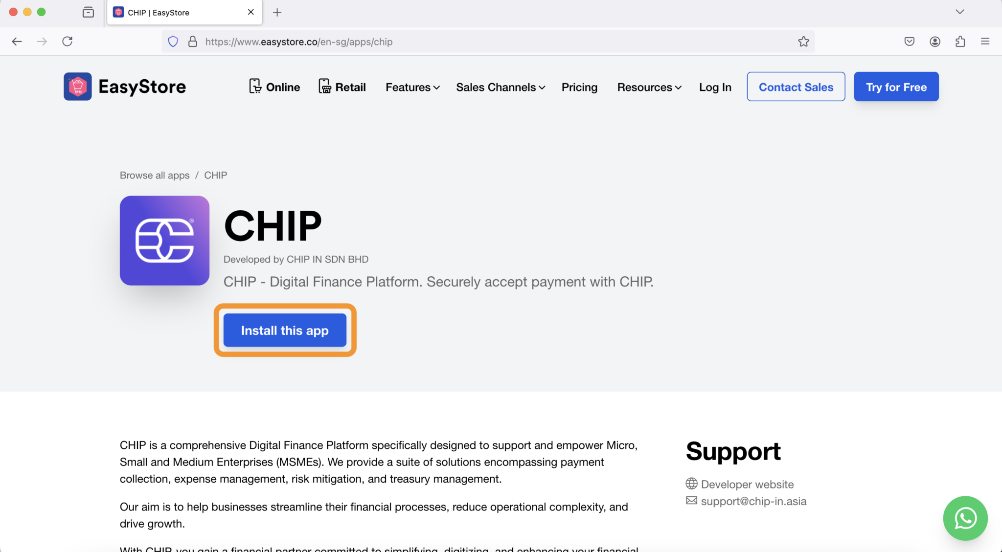 CHIP Collect - CHIP for EasyStore: getting started