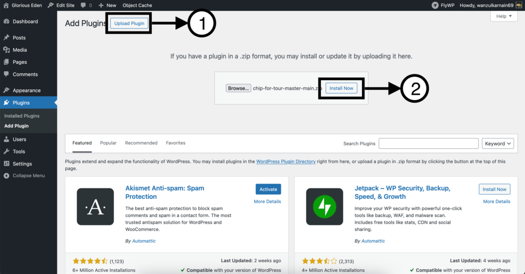 Upload the plugin file to your WordPress.
